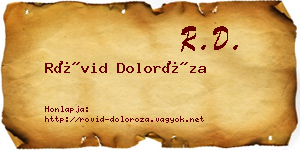 Rövid Doloróza névjegykártya